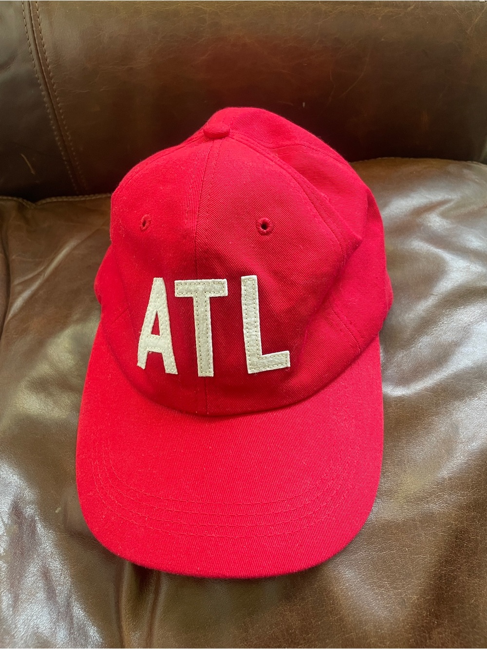 Red 'ATL' (Atlanta) Embroidered Baseball Cap